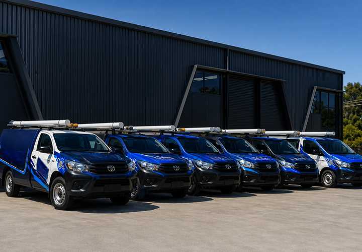 Fleet of Lalor Park Blocked Drains plumbing vans